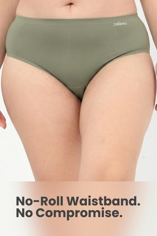 The Invisible Panty Pack Of 4 (Modal | Mid Rise | Black, Army Green, Mauve & Matcha)