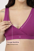 247 (Upgraded) Modal Padded Maternity Feeding Bra - Festival Fuchsia
