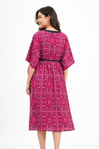 Floral Printed Zipless Feeding Shirtdress - Pink