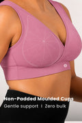 EasyMove non-padded Cotton Yoga Bra - Mauve