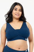 Natural Shape Fine Rib Bra - Airforce