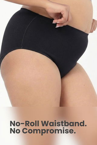 The Invisible Panty Pack Of 3 (Cotton | High Rise | Black, Dark Grey & Mauve)