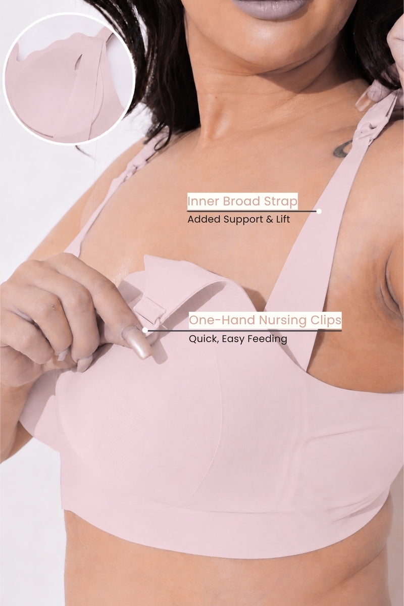Sculpt & Lift Scallop Nursing Bra - Blush