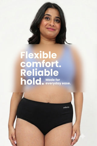 The Invisible Panty Pack Of 3 (Cotton | High Rise | Black, Dark Grey & Mauve)