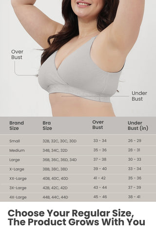 Zena Fine-Rib Bra Pack of 2 - (Lavender & Grey Melange)