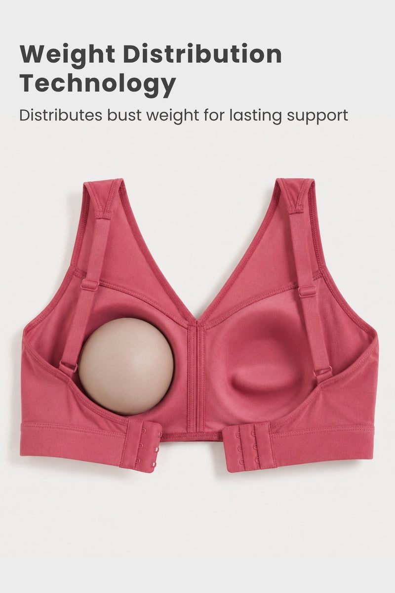 Sculpt & Lift Powermesh Bra - Red