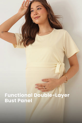 Mario Rib Zipless Feeding Dress - Ivory