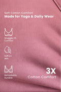 EasyMove non-padded Cotton Yoga Bra - Mauve