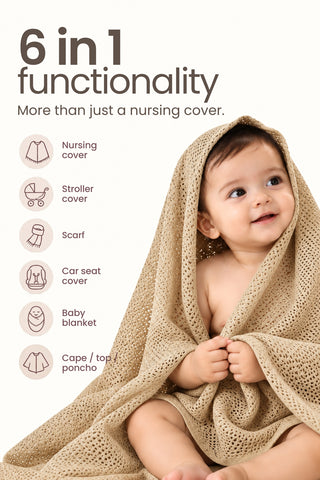 Beige Honeycomb Feeding & Nursing Cover