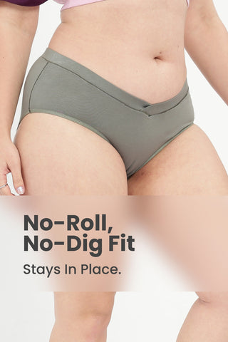 Modal C-Section Panties for Mothers (Pack of 4) (Black, Mauve, Navy & Matcha)