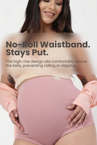 Pregnancy Cotton Panty (Pack of 4) (Black, Skin, M-Blue & Baby Pink)