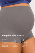 Pregnancy Panty – Over-the-Belly (Rib Textured) - Light Grey