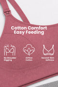 Riva Fine-Rib Cotton Feeding Bra - Blush