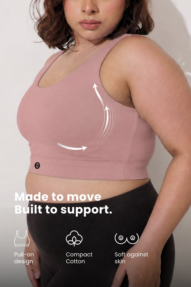 Sculpt & Lift Cotton Sports Bra - Hazel