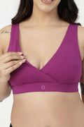 247 (Upgraded) Modal Padded Maternity Feeding Bra - Festival Fuchsia