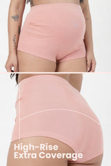 Pregnancy Panty – Over-the-Belly (Rib Textured) - Rose gold