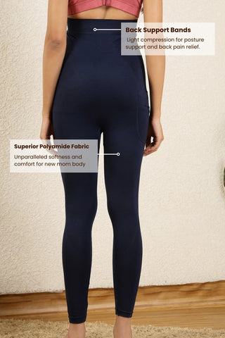 Adaptable Bump Legging; garment expands to fit the body's changing size.