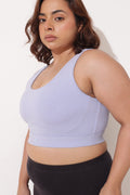 Sculpt & Lift Cotton Sports Bra - M-Blue