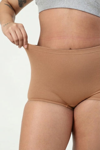 Cotton Cut & Sew High Rise Boy Short - Dark skin