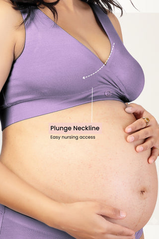 247 Lavender Modal Padded Maternity Feeding Bra