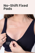 Fixed Padded Modal Maternity Bra with Support - Navy
