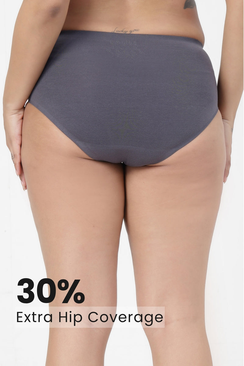 The Invisible Panty (Cotton | Mid Rise | Dark Grey)