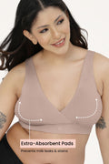 247 (Upgraded) Modal Padded Maternity Feeding Bra - Light Skin
