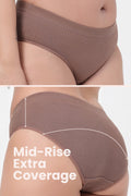 Sera Broad Rib Mid Rise Hipster - Mocha