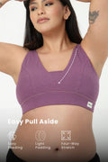 Natural Shape Wide Rib Bra - Purple