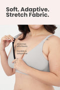 Zena Fine-Rib Bra - Grey Melange