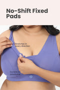 Fixed Padded Modal Maternity Bra with Support - Royal Blue