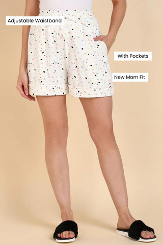 Multicolor Printed Pre & Post Pregnancy 100% Soft Cotton Shorts