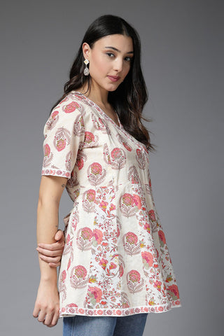 Pure Cotton Printed Maternity Feeding Top