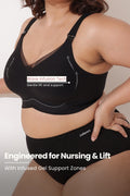 Sculpt & Lift Powermesh Nursing Bra - Onyx