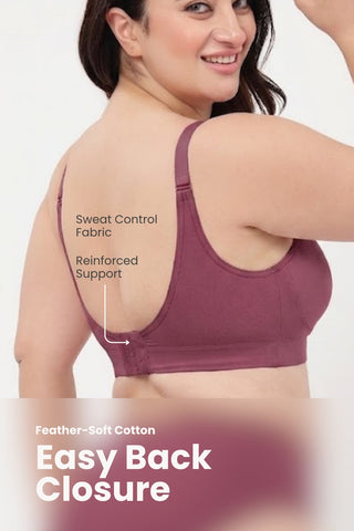SecureFit Cotton Non-Padded Feeding Bra - Blush