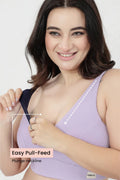 Sera Broad-Rib Bra - Lavender