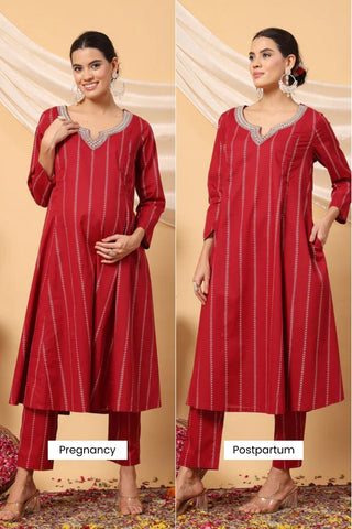 High-quality image of the Cotton texture and finish of the Ruby Essence Mirror Suit Set.