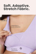 SecureFit Cotton Fixed-Pad Bra - Lavender