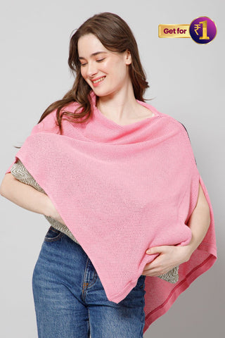 Rosy Pink Honeycomb Feeding & Nursing Cover