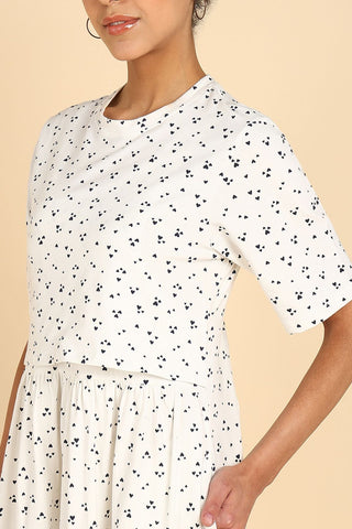 Multicolor Printed Dress back; back design provides full coverage.