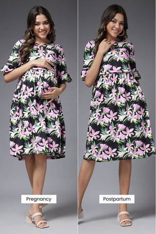 Enchanted Bloom Maternity Feeding Dress