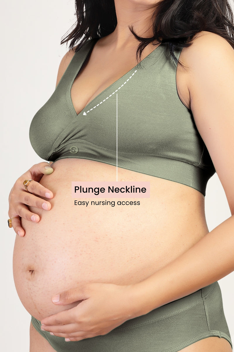 247 (Upgraded) Matcha Modal Padded Maternity Feeding Bra