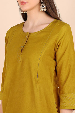 Yellow Maternity Suit Set with Dupatta - House Of Zelena™