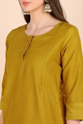 Yellow Maternity Suit Set with Dupatta - House Of Zelena™