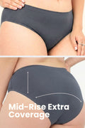 The Invisible Panty (Cotton | Mid Rise | Dark Grey)