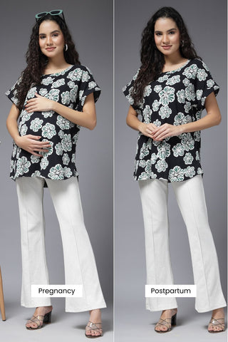 Blooming Grace Top; breathable fabric ensures comfort for daily use.