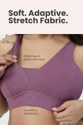 SecureFit Cotton Fixed-Pad Bra - Purple