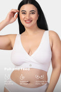 247 (Upgraded) White Modal Padded Maternity Feeding Bra