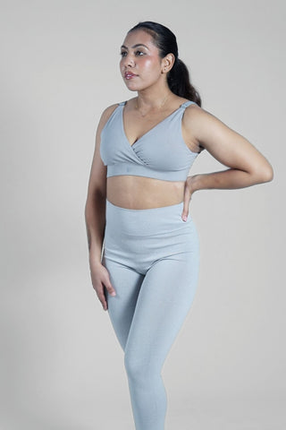 247 Extra Support Cotton Feeding Bra with Adjuster - Light Grey