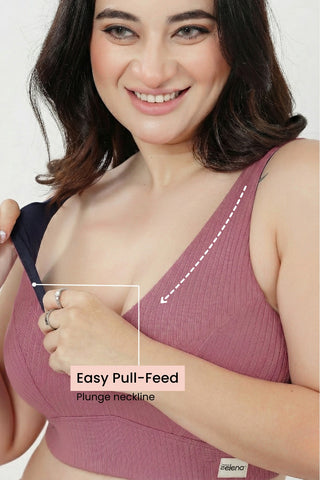 Sera Broad-Rib Bra - Blush